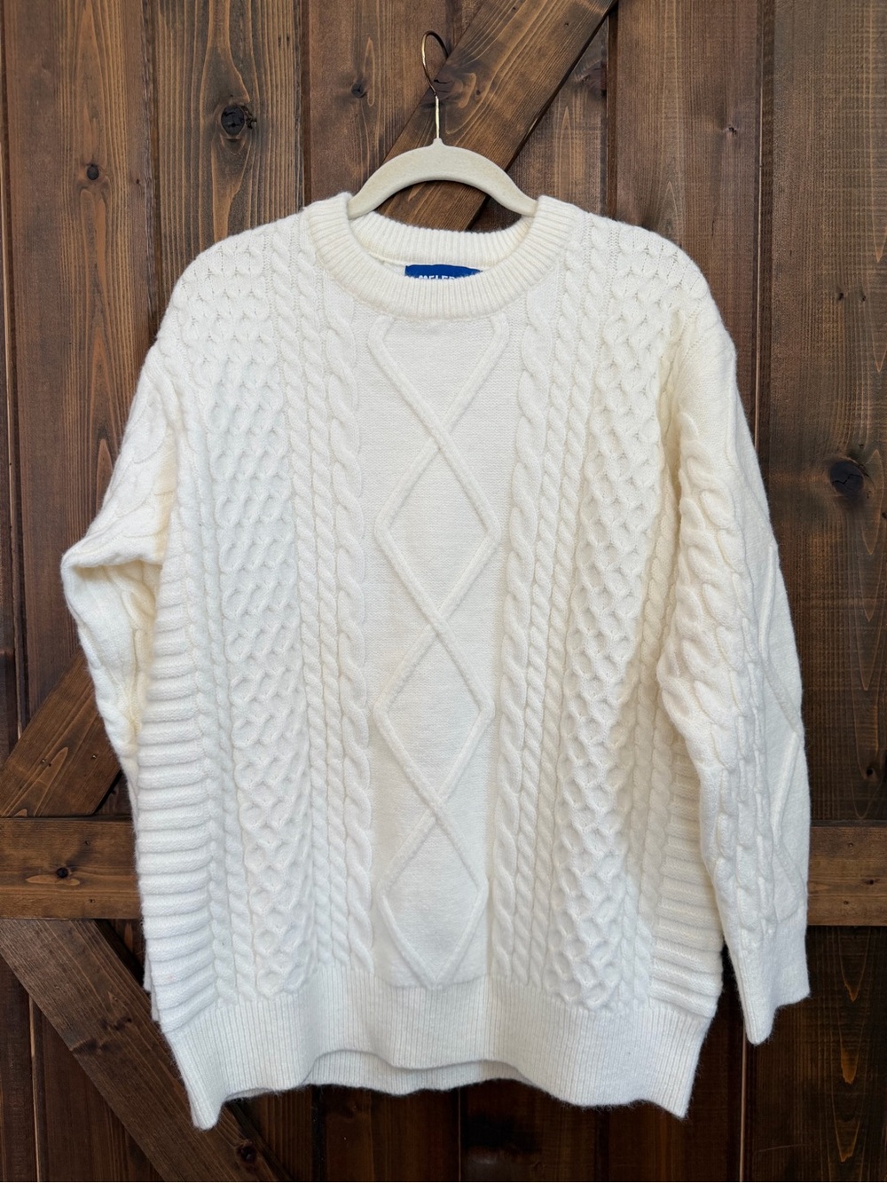Aelfric Eden NWOT Oversized Cream/Ivory Cableknit Sweater Sz M Women Cozy NEW!
